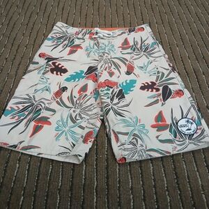 Vans Off The Wall Hawaiian Print Board Shorts Men's Size 28